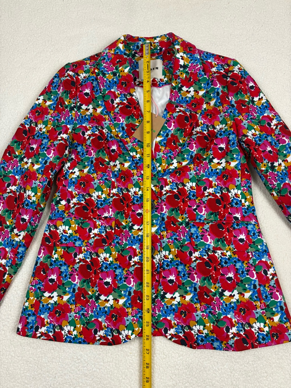 NWT Boden Marylebone Cotton Sateen Blazer Floral Wild Poppy 8R US - Picture 7 of 9